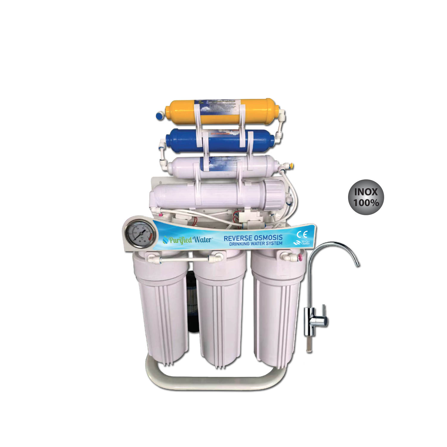 Filtre d’eau à osmose inverse 7 étapes Bio Water (Blanc)